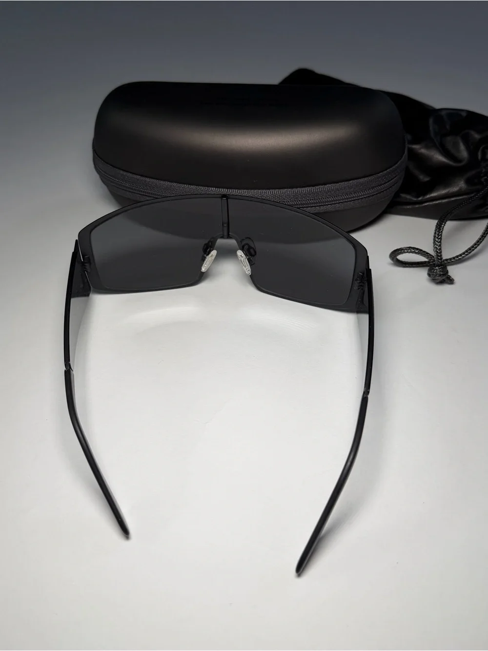 Carolina Lemke x Kim Kardashian West Women's Black Shield Sunglasses